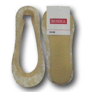 Dámske ponožky baleríny - silikón, čipka 1092 béžová univerzálny