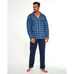 Pánske rozopínacie pyžamo Cornette 114/48 654304 3XL-5XL tmavě modrá 3xl