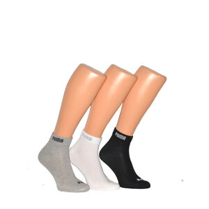 Ponožky Basic Quarter A'3 - 271080001 - Puma farba: šedo-bielo-čierna, veľkosť: 43-46