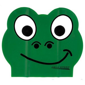 Aqua-Speed latexová plavecká čiapka ZOO Frog Junior green detské