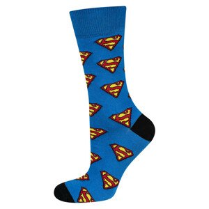 Pánske ponožky SOXO SUPERMAN - ZNAK modrá 40-45