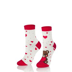 Dámske valentínske ponožky Intenso art.0471 grafitová melanž 35-37