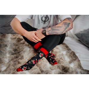 Pánske valentínske ponožky Intenso art.0488 černá 41-43