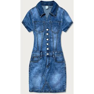 Svetlomodré džínsové/denim šaty (GD6602) Modrá M (38)