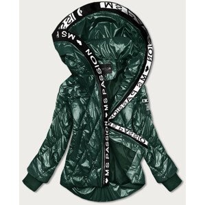 Zelená dámska prešívaná bunda s kapucňou (HS-1809) zelená XXL (44)