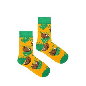 Kabak Socks Patterned Sloths Mustard 36-41