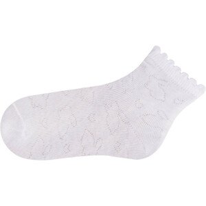 Biele žakárové ponožky SKL-06 biela 17-18