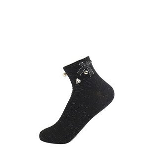 Dámske ponožky Be Snazzy SK-44 Lurex s ozdobami čierna 36-41