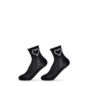 Dámske ponožky Be Snazzy SK-54 s ozdobami 36-41 čierna 36-41