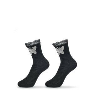 Dámske ponožky s tylom Be Snazzy SK-47 30-35 čierna 30-35