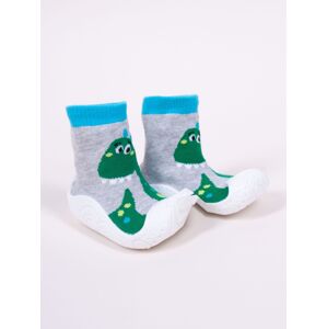 Yoclub Baby Anti-Skid Socks With Rubber Sole OB-127/BOY/001 Grey 23