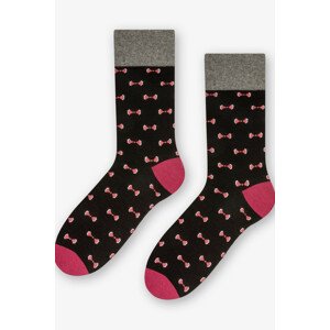Pánske ponožky MORE 051 BLACK/BOW-TIES 43-46