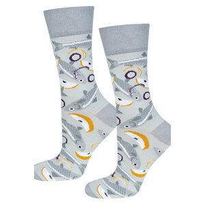 Ponožky SOXO v pohári - Sleď v smotane šedá 35-40