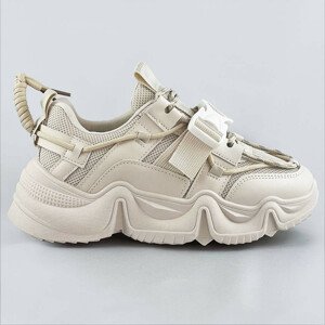Béžové dámske sneakersy s prackou (LHD-26) Béžová XL (42)