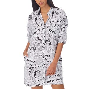 Dámska pohodlná nočná košeľa YI2322526 - 101 Biela so vzorom - DKNY S biela - vzor