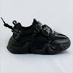 Čierne dámske sneakersy s prackou (LHD-26) černá XL (42)