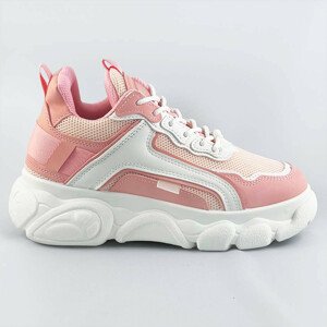 Ružové dámske tenisky "sneakers" na platforme (YM-151) ružová XL (42)