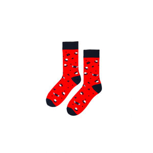 Dámske valentínske ponožky 7844 Awangarda - Regina Socks 35-38 tm.modrá s potlačou