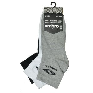 Pánske ponožky Umbro UMSM0 242S Quarter A'3 čierno-bielo-šedá 39-42