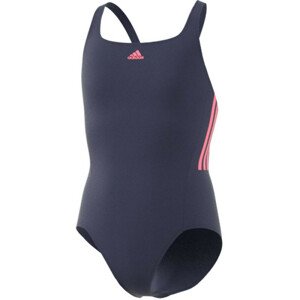 Detské jednodielne plavky Adidas 3S Mid Suit HC9653 128 cm