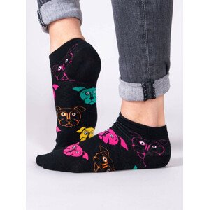 Yoclub Ankle Funny Cotton Socks Patterns Colours SKS-0086U-A400 Black 35-38