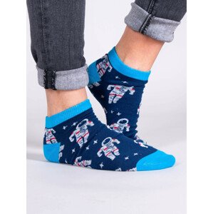 Yoclub Ankle Funny Cotton Socks Patterns Colours SKS-0086U-A500 Navy Blue 31-34