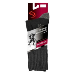 Ponožky TREKKING SILVERWOOL čierna 41-43