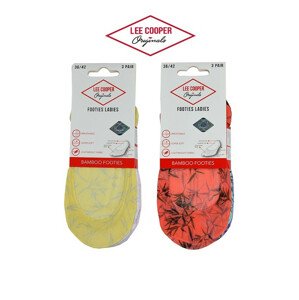 Dámske ponožky ťapky Lee Cooper 37507 Bambus A'3 yellow-white-pink 36-42