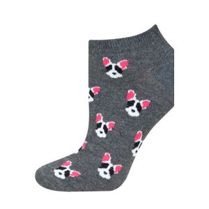 Vzorované dámske ponožky GOOD STUFF - Psík šedá 35-40