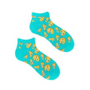 Yoclub Členkové ponožky Funny Cotton Patterns Colours SKS-0086U-B300 Tyrkysová 35-38