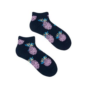 Yoclub Ankle Funny Cotton Socks Patterns Colours SKS-0086U-B400 Black 35-38