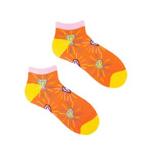 Yoclub Členkové vtipné bavlnené ponožky Vzory farieb SKS-0086U-B600 Orange 35-38