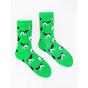 Bavlnené ponožky Yoclub Patterns Colours SKA-0054F-F100 Green 39-42