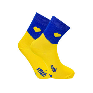 Dámske aj pánske ponožky Mier - Gemini L modrá a žltá