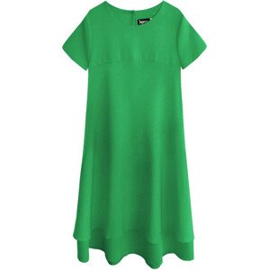 Zelené dámske trapézové šaty (436ART) zelená L (40)