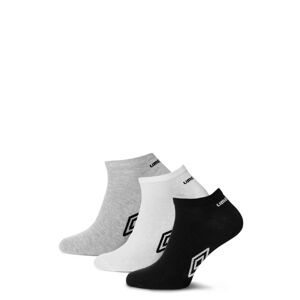 Pánske ponožky Umbro UMSM 0290S Trainer A'3 čierno-bielo-šedá 39-42