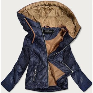 Tmavomodrá ľahká dámska bunda s kapucňou (BH2004BIG) tmavo modrá 50