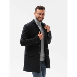 Pánsky kabát Ombre Coat C432-1 Black L