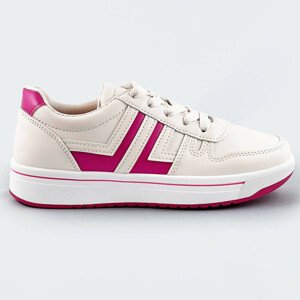 Ecru-ružové dámske športové topánky (AD-587) Růžová XL (42)