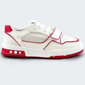Bielo-červené dámske dvojfarebné tenisky "adidasky" (AD-585) Červená XL (42)