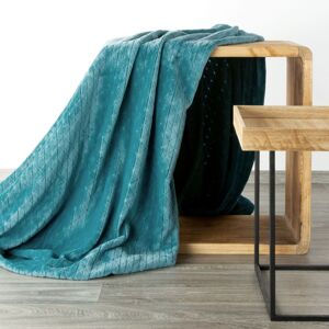 Eurofirany Blanket 380828 Turquoise Š 220 cm D 200 cm