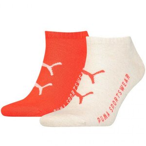 Unisex ponožky Cat Logo Sneaker 2Pack 935467 02 bielo-oranžová - Puma 43-46