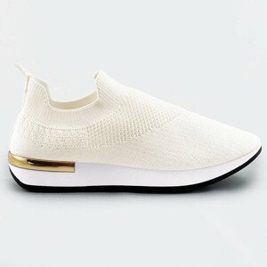 Biele dámske nazúvacie športové topánky (XA157) biela XL (42)
