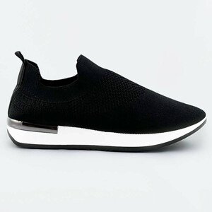 Čierne dámske nazúvacie športové topánky (XA157) čierna XL (42)
