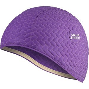 AQUA SPEED Swimming Cap For Long Hair Bombastic Tic-Tac Violet OS