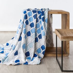 Eurofirany Blanket 347138 White/Blue Š 70 cm D 160 cm