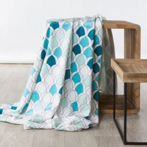 Eurofirany Blanket 347139 White/Blue Š 70 cm D 160 cm