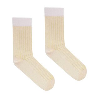 Kabak Socks Classic Ribbed Pink/Yellow 36-41