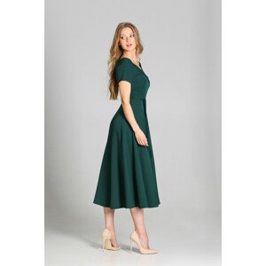 Dámske šaty SUK181 - Lanta 38/M tmavo zelená