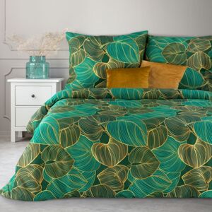 Eurofirany Bed Linen 397146 Green/gold Š 220 cm D 200 cm, 2 ks. 70 cm